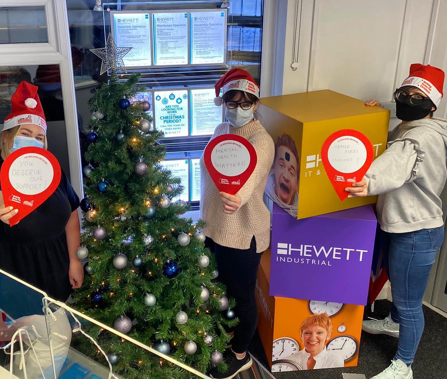 Hewett Recruitment Worcestershire team raise funds for Walking with the Wounded in Walking home for Christmas challenge