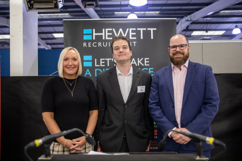 Ben Mannion, Hewett Recruitment and Mike Schooling,  Founder and CTO of Indra Renewable Technologies at Herefordshire  & Worcestershire Chamber Business Expo 2021