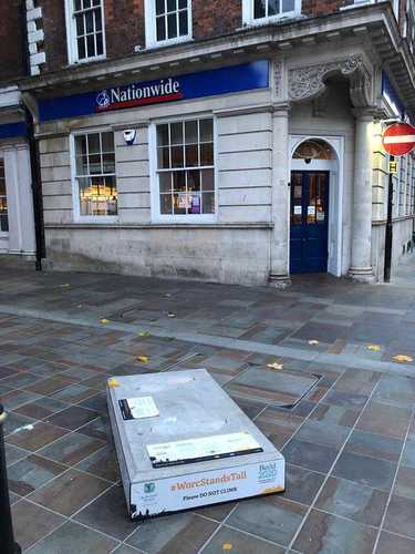 Gregory's Empty Plinth - Worcester Stands Tall