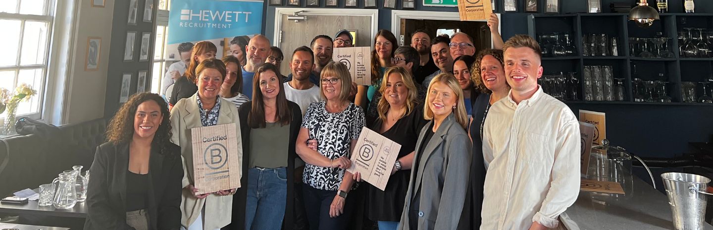 Hewett Recruitment Celebrate B Corp Achievement
