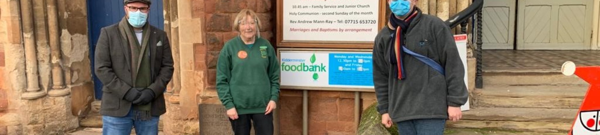 Hewett Recruitment Director Ben Mannion Donating Cheque To Kidderminster Foodbank