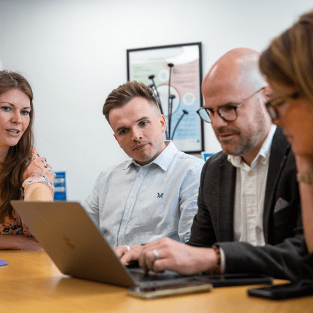 Man and Women Discussing